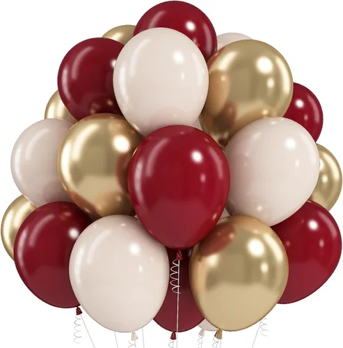 Miniatura 17 de Paquete de 60 globos azul polvoriento dorado, conjunto de globos de látex azul pizarra blanco arena verde azulado turquesa crema beige con confeti