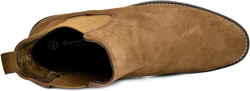 Miniatura 6 de Bruno Marc - Botines de gamuza de cuero para hombre tipo Chelsea