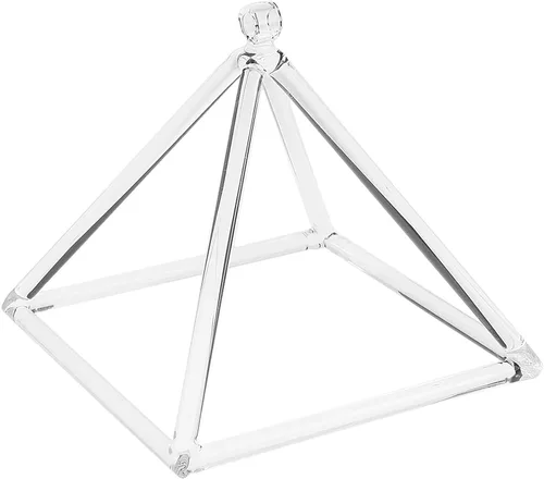 Pirámide cantante de cristal de cuarzo transparente (3-20 pulgadas), instrumento musical curativo con bolsa de transporte para meditación de