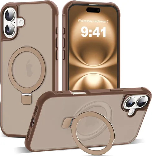 Miniatura 70 de SKYLMW – Funda compatible con iPhone 12 Pro Max y iPhone 13 Pro Max con soporte magnético invisible tipo anillo, fundas translúcidas para teléfonos