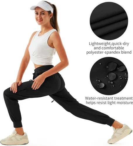 Miniatura 4 de Pantalones deportivos tipo cargo para mujer ligeros de secado rápido para senderismo para exteriores casuales atléticos con bolsillos con cremallera