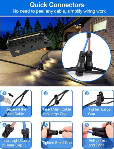 Miniatura 6 de Luces de Pared de Contención LED de 5W de 7 pulgadas, Iluminación de Paisaje Duro de Bajo Voltaje, Luces de Adoquín de Paisaje 12V 24V, Luces