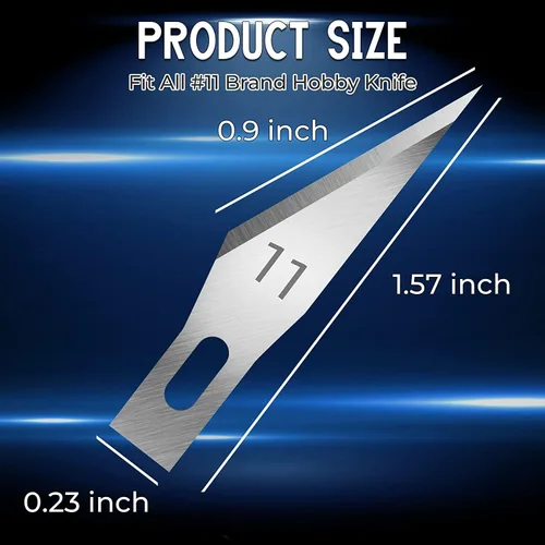 Miniatura 2 de Jetmore Paquete de 60 Cuchillas Exacto 11, Cuchillas de Cuchillo de Manualidades de Repuesto, Cuchilla Exacto 11, Recambios de Cuchillas