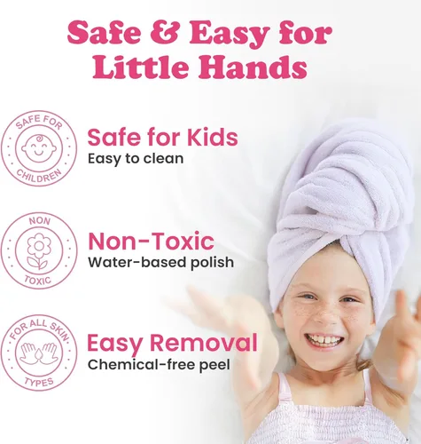 Miniatura 5 de Kit de día de spa para niñas, más de 42 piezas de juguetes de spa con spa de pies en cascada, kit de spa de uñas, accesorios de pedicura y manicura