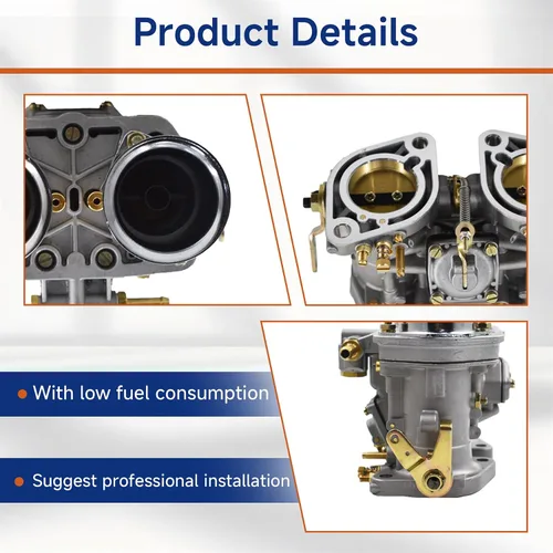 Miniatura 4 de GXYWADY Repuesto de carburador de 2 barriles para VW Beetle Bug Fiat Weber Engine 40 IDF Carb