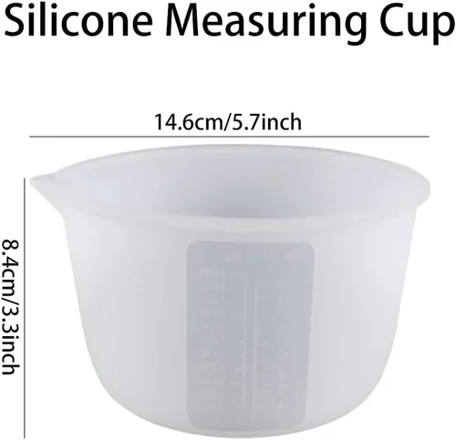 Miniatura 3 de Tazas medidoras de silicona grandes antiadherentes reutilizables de resina epoxi tazas mezcladoras flexibles de alta precisión para moldes