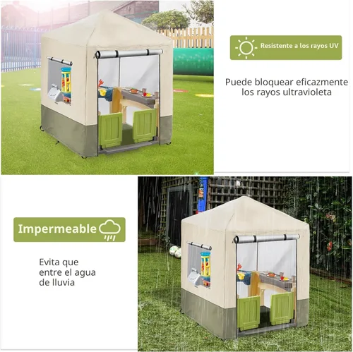 Miniatura 3 de Funda para casa de juegos para niños al aire libre, cubiertas de casa de juegos resistentes e impermeables de 600D, 142 cm de ancho x 142 cm