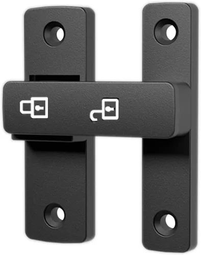 Miniatura 9 de Cerradura de Pestillo Abatible de Servicio Pesado 90/180 Grados Deslizante/Oscilante Cerradura de Pestillo de Puerta para Portón Granero Garaje Negro