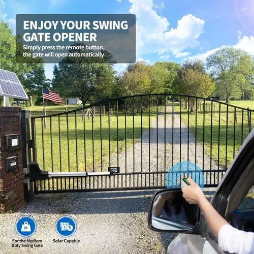 Miniatura 2 de TOPENS AT6131 - Abridor de puerta abatible de un solo batiente de servicio medio, motor de puerta automática para puertas abatibles de un solo
