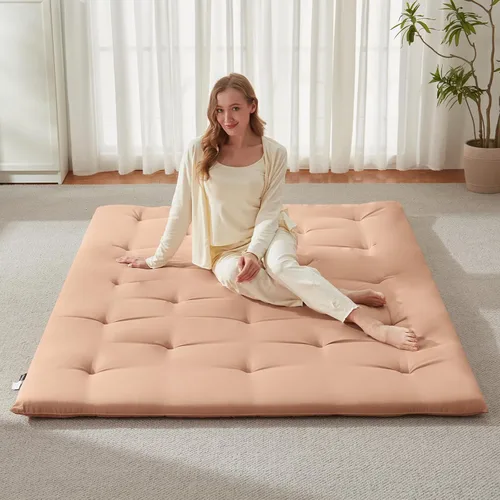 Miniatura 2 de Mollydot Colchón de Futón Japonés para Suelo Tamaño Individual 39" x 80", Colchón de Cama Plegable, Almohadilla de Dormir de Tatami Portátil, Cojín