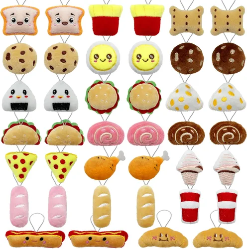 Miniatura 8 de XIPEGPA 40 PCS Juego de Juguetes de Peluche de Dinosaurio Mini, Lindo Llavero de Juguete de Dinosaurio Pequeño Relleno para Recuerdos de Fiesta