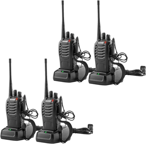 Miniatura 10 de Walkie Talkies Baofeng Radio 888S recargables de largo alcance con auriculares para adultos, radios de 2 vías, walkie talkies para niños, paquete