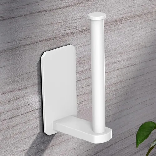 Miniatura 3 de VAEHOLD Soporte de papel higiénico autoadhesivo para cocina, baño, soporte para rollo de inodoro, sin perforaciones, para baño, se pega en la pared