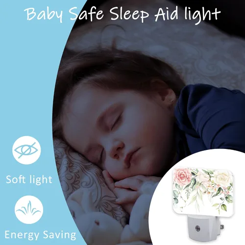 Miniatura 5 de Luz nocturna con luces vívidas de pared LED enchufable con sensor inteligente del anochecer al amanecer, para dormitorio, sala de estar, pasillo