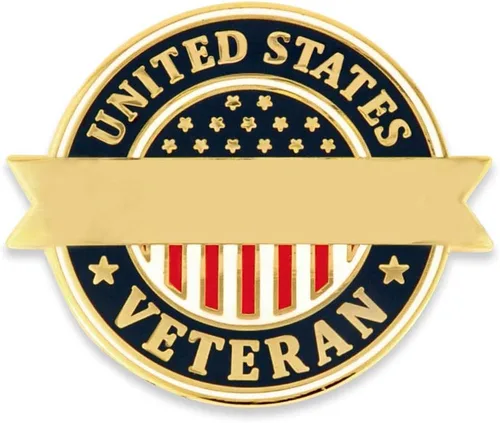 Miniatura 49 de PinMart Pin de veterano – Pin patriótico americano de solapa o sombrero – Orgulloso de ser retirado ejército, marina, fuerza aérea o cuerpo