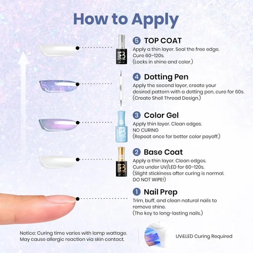 Miniatura 235 de Beetles - Esmalte de uñas de gel marrón – 0.5 onzas líquidas de esmalte de gel marrón oscuro, lámpara LED UV para uñas, regalo de manicura para I