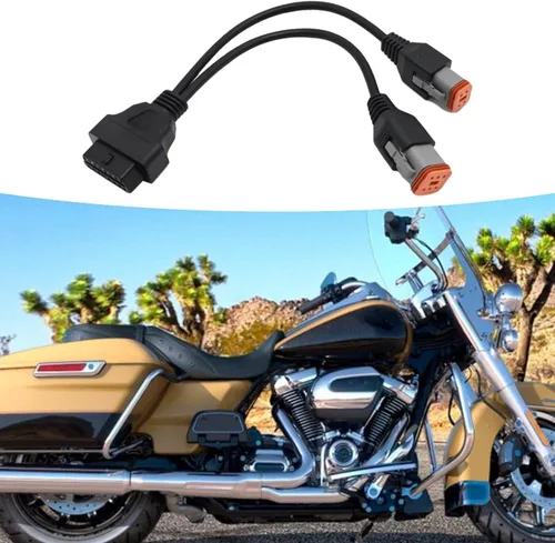 Miniatura 5 de Cable OBD2 de motocicleta de 4 pines + 6 pines OBD para motocicleta OBD de 4 pines + 6 pines 2 en 1 funciona con Harley Motor Motorrad