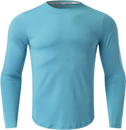 Miniatura 49 de Camisas de compresión atléticas de manga larga para hombre, capa base, camisa de entrenamiento atlético, camisas de compresión, camisetas deportivas