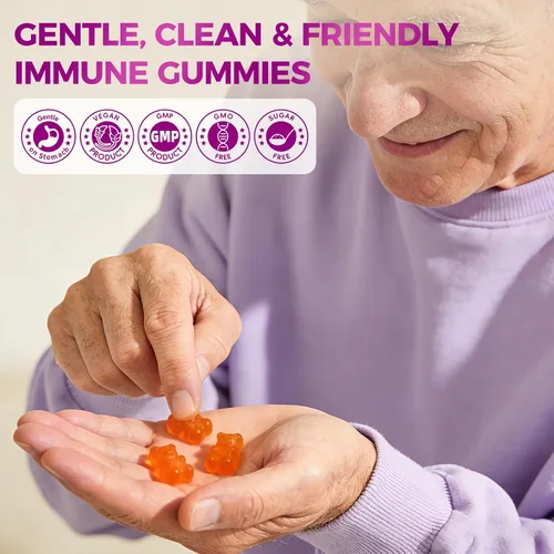 Miniatura 7 de Gomitas de quercetina, quercetina con bromelina, vitamina C, zinc y saúco, apoyo inmunológico de alta potencia, salud respiratoria y suplemento
