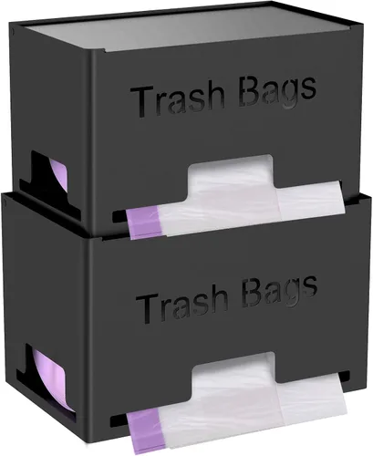 Miniatura 11 de STWWO Dispensador Grande para Bolsas de Basura, Dispensador de Bolsas de Basura de Metal con Soporte para Rollos, Organizador de Almacenamiento