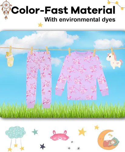 Miniatura 7 de Pijamas de Navidad para niños y niñas de 18 meses-12 años, ropa de dormir 100% algodón