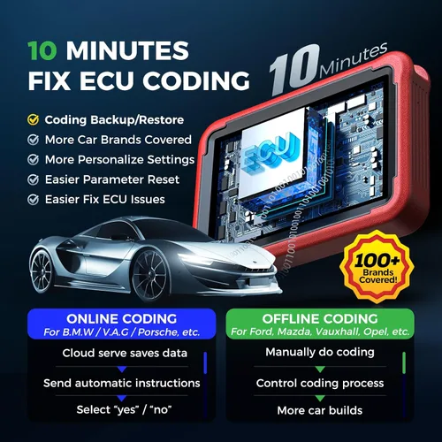 Miniatura 2 de Launch X431 V Lenovo tableta 8.0". Herramienta de diagnóstico de sistema completo con función de código clave