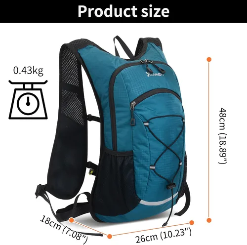 Miniatura 5 de DOJUNS Mochila de senderismo ligera mochila de viaje de 20 litros, impermeable, mochila de senderismo para hombres y mujeres (azul lago)