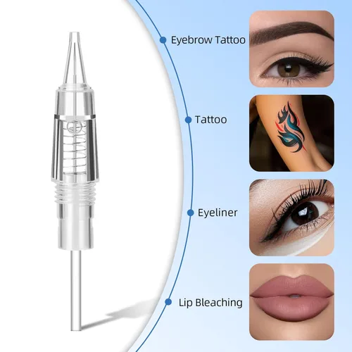 Miniatura 3 de ATOMUS 10 Uds. Cartucho de tatuaje de cejas Agujas desechables de maquillaje permanente para máquina de tatuaje delineador de ojos de cejas (1R)