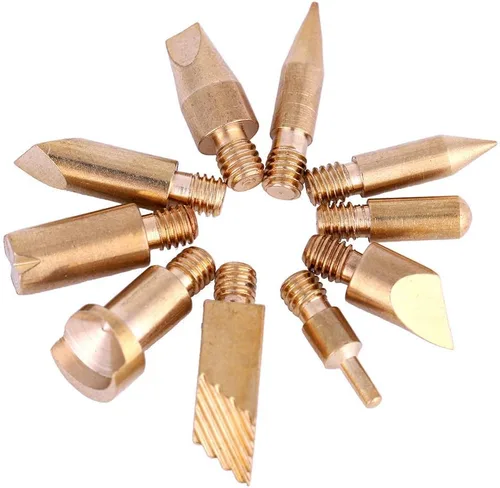 Miniatura 3 de Puntas para bolígrafo de leña, 23 piezas, accesorios para quemar madera, plantillas de hierro de soldadura, pirografía, kit de herramientas