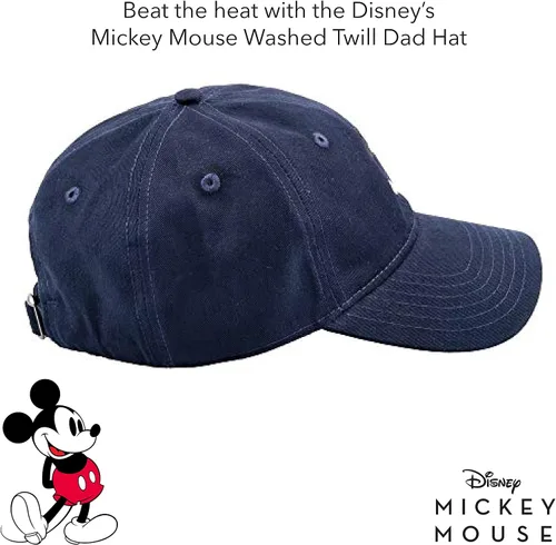Miniatura 5 de Concept One Disney Mickey Mouse - Gorro de béisbol ajustable de algodón de sarga lavada Azul
