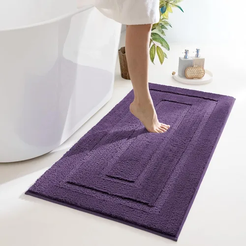 Miniatura 37 de GRANNY SAYS Alfombras de baño antideslizantes, lavables, extra suaves y absorbentes de agua para baño, alfombra de baño peluda de felpa, alfombra