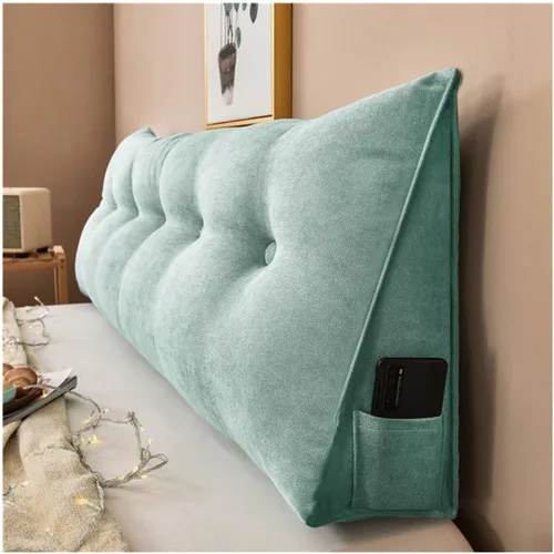 Miniatura 17 de Almohada triangular para cabecero de lectura, cojín de cuña, almohada grande para cama / almohada de lectura para sentarse en reposo en cama, Marrón