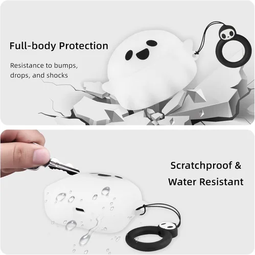 Miniatura 5 de Funda para AirPods Pro 3 2025, bonita y luminosa y divertida funda de fantasma 3D diseñada para Apple AirPods Pro de 3ª generación, funda