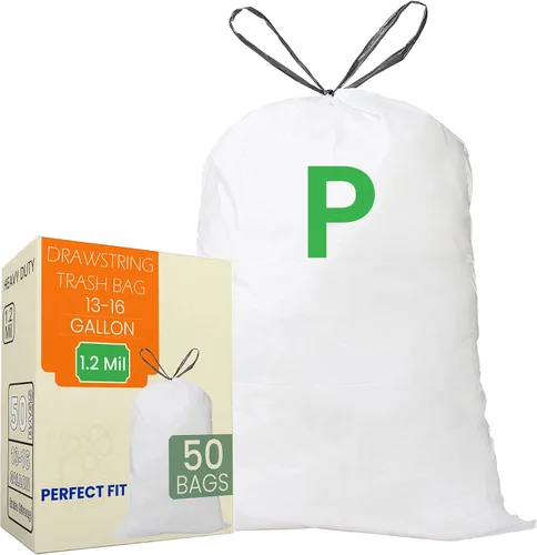 Miniatura 24 de Code H - Bolsas de basura resistentes con cordón de 8 a 9 galones compatibles con simplehuman Code H - Bolsas de basura de 8-9 galones