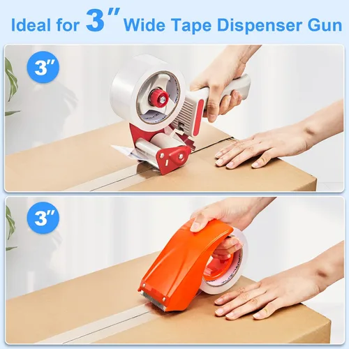 Miniatura 4 de JARLINK - Cinta de embalaje transparente (6 rollos), cinta de embalaje resistente para envíos, embalajes, mudanzas y sellados; cada rollo mide 2,7