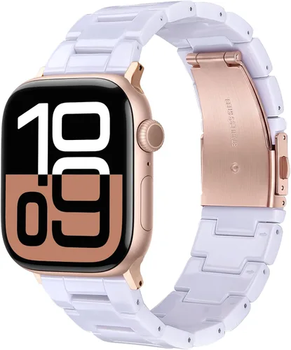Miniatura 21 de V-MORO - Correas de resina compatibles con Apple Watch Series 11/10/9/8/7 y SE/6/5/4/3/2/1/SE3 de 1.49, 1.57, 1.61, 1.65 pulgadas, correa ligera
