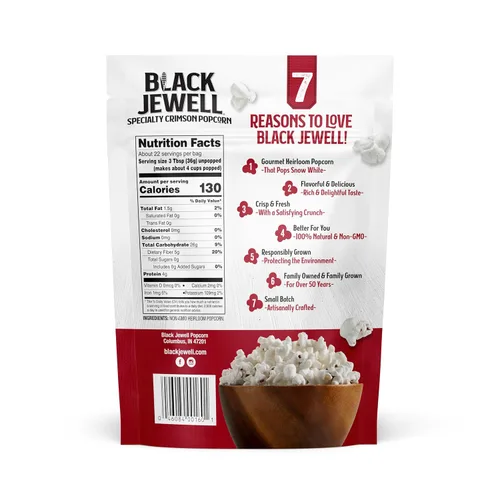 Miniatura 3 de Black Jewell Granos de palomitas de maíz gourmet, rojo carmesí, 28.35 onzas (paquete de 1)