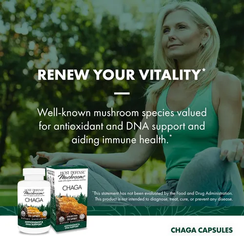 Miniatura 5 de Host Defense Cápsulas Chaga - Suplemento de apoyo del sistema inmunológico - Cápsulas de hongos Chaga para apoyo a la actividad antioxidante