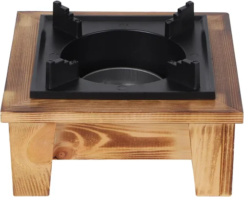 Miniatura 8 de Estufa de alcohol, estufa portátil de alcohol para barbacoa, estante de madera, barbacoa, horno, horno, utensilios de cocina, utensilios de cocina