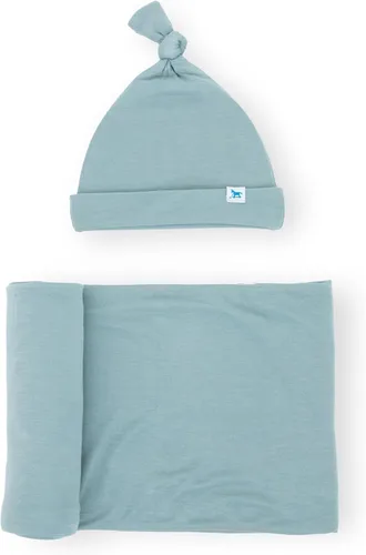 Miniatura 2 de Little Unicorn Juego de manta y gorro de punto elástico de alta calidad, ultrasuave con elasticidad óptima para recién nacidos, juego de regalo