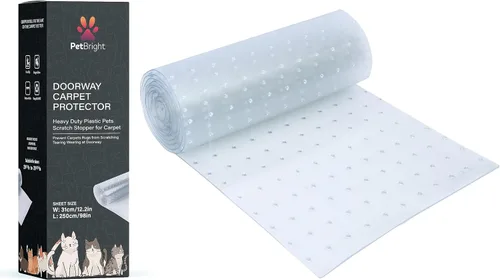 Miniatura 8 de Protector de alfombra resistente para puerta, plástico resistente que evita que gatos y perros rayen tu alfombra y alfombras en las puertas