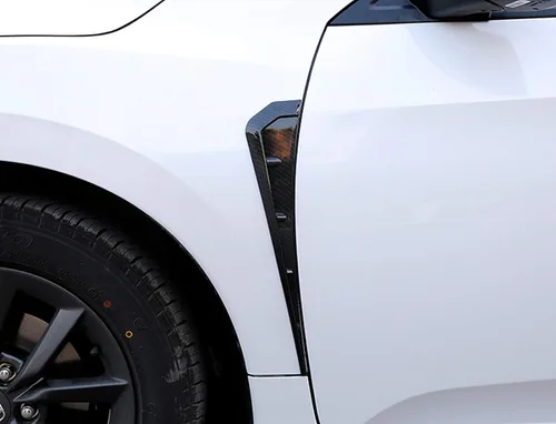 Miniatura 8 de x xotic tech Cubierta de ventilación lateral estilo Type-R, textura de fibra de carbono, compatible con Honda Civic 10ª generación 2016-2021