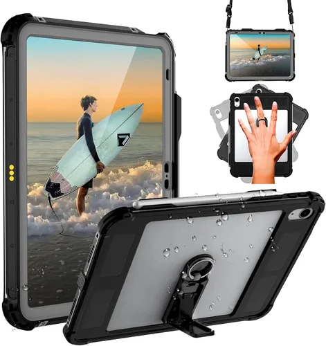 Miniatura 14 de Funda impermeable compatible con iPad Air de 11 pulgadas (M2)/5ª/4ª generación de 10.9 pulgadas, funda protectora de cuerpo completo con protector