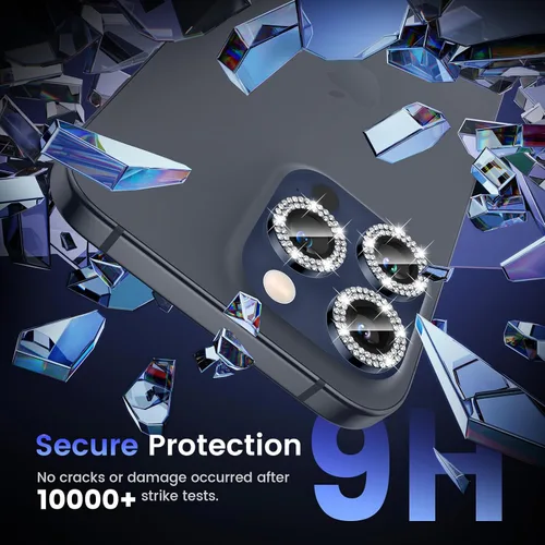 Miniatura 5 de Tensea Protector de lente de cámara Compatible para iPhone 17 Pro Max/17 Pro/15 Pro Max/15 Pro/16 Pro Max/16 Pro/14 Pro Max/14 Pro, Cubierta de Azul
