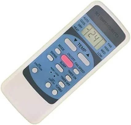 Mando a distancia de repuesto general para Midea RG51M5/(C) EU Milexus RG51M5/EU Invest MSV-12 R51l4/BGE 51l4/BGCE Goodman MSG-09CRN1N MSG-12CRN1N