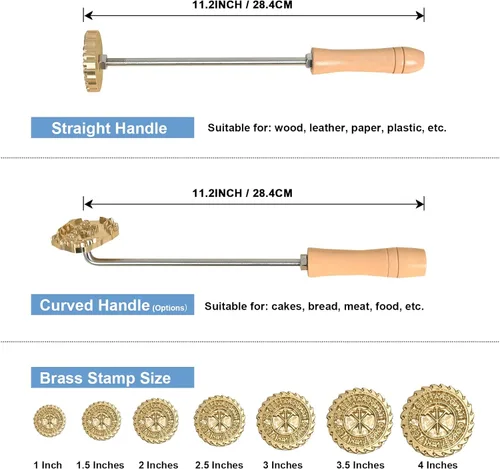 Miniatura 4 de KAINSY Hierro de Marcar Personalizado para Madera, Hierro de Marcar de Metal Duradero con Logo Personalizado para Quemar Madera, Sellar Cuero