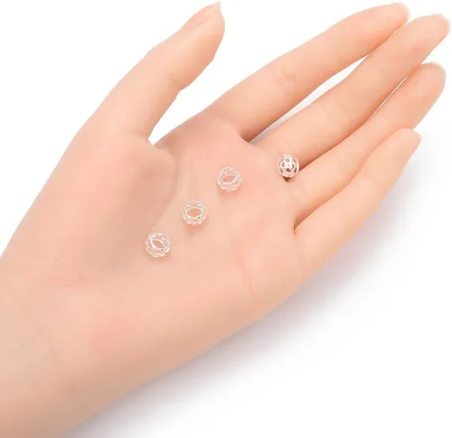 Miniatura 2 de Adabele Cuentas sueltas de plata de ley 925 real con agujero grande para piedras preciosas de cristal, pendientes de cristal, collares, tobilleras