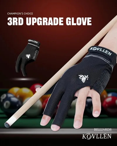 Miniatura 11 de KONLLEN Billiards Gloves for Left Hand/Right Hand L/XL Pool Gloves Professional Non-Slip Adjustable Breathable Snooker Gloves Popular Sizes for Men