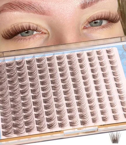 Miniatura 12 de Extensiones de pestañas en racimo naturales DIY, extensiones de pestañas en racimo con curva C, extensiones de pestañas en racimo para ojo de gato