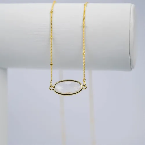 Miniatura 4 de Angelstones Collar con colgante de piedras preciosas naturales, chapado en oro de 14 quilates, collares de cristal curativo para mujer